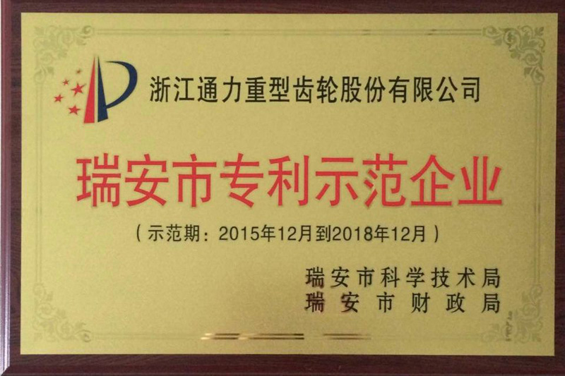 浙江8868体育手机版登录入口荣获瑞安市专利示范企业